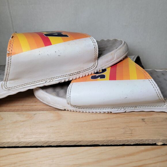 Houston Astros I-Slide Shoes w/ adjustable Tops - Size 12 - Picture 5 of 7